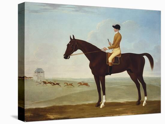 Chesnut Racehorse with Jockey Up on Newmarket Heath, 18th Century-John Byam Shaw-Premier Image Canvas