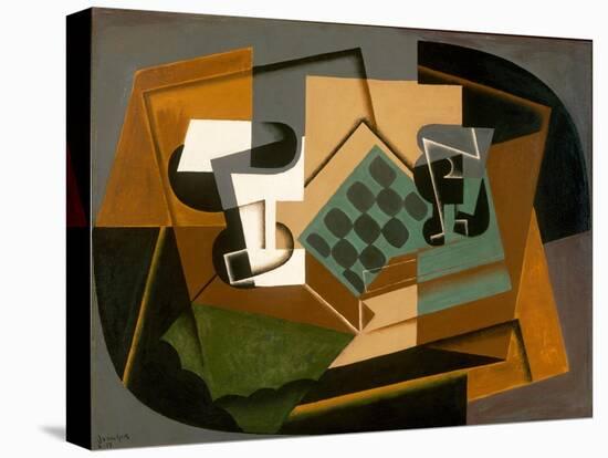 Chessboard, Glass and Dish, 1917 (Oil on Panel)-Juan Gris-Premier Image Canvas