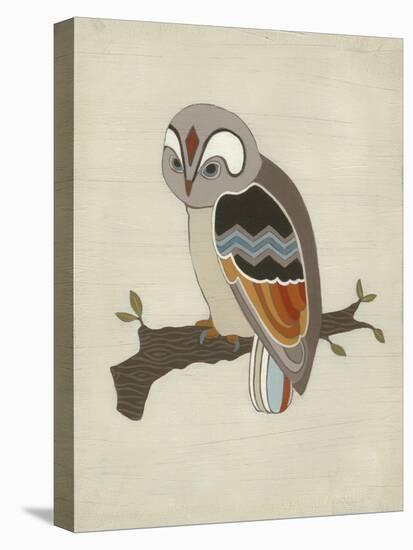 Chevron Owl II-Erica J. Vess-Stretched Canvas
