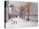 Cheyne Walk in Winter, London-John Sutton-Premier Image Canvas