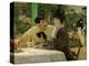 Chez le Pere Lathuille, en plein air (At the caf&eacute;), 1878 .-Edouard Manet-Premier Image Canvas