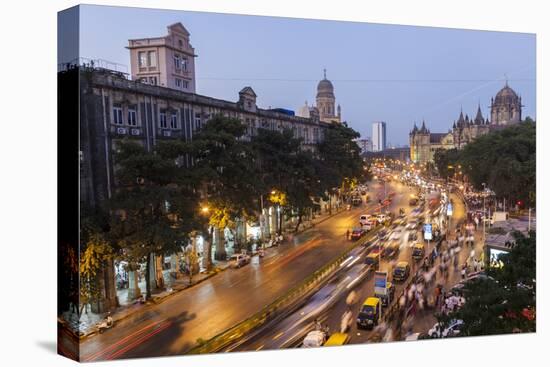 Chhatrapati Shivaji Terminus Train Station and Central Mumbai, India-Peter Adams-Premier Image Canvas