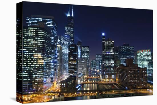 Chicago at Night.-rudi1976-Premier Image Canvas