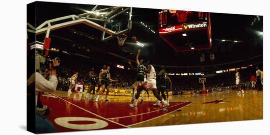 Chicago bulls player playing in a stadium, Chicago Stadium, Chicago, Cook County, Illinois, USA-null-Premier Image Canvas