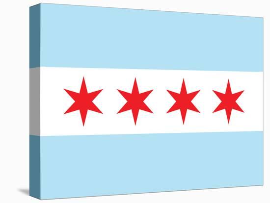 Chicago City Flag Poster Print-null-Stretched Canvas