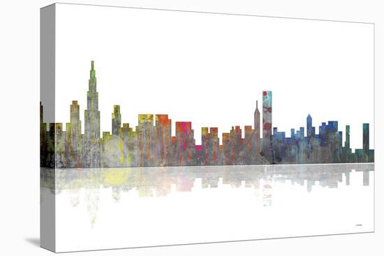 Chicago Illinois Skyline BW 1-Marlene Watson-Premier Image Canvas