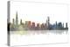 Chicago Illinois Skyline BW 1-Marlene Watson-Premier Image Canvas