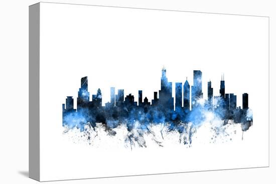 Chicago Illinois Skyline-Michael Tompsett-Stretched Canvas