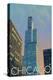 Chicago, Illinois, View of the Sears Tower-Lantern Press-Stretched Canvas