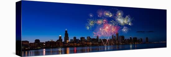 Chicago Lakefront Fireworks-Steve Gadomski-Premier Image Canvas