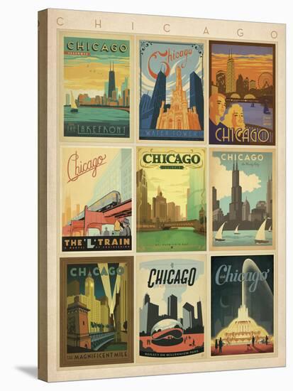 Chicago Multi Print-Anderson Design Group-Stretched Canvas