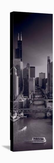 Chicago River Bridges South BW-Steve Gadomski-Premier Image Canvas