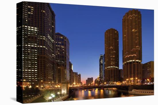 Chicago River Dusk I-Larry Malvin-Premier Image Canvas