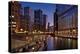 Chicago River Dusk II-Larry Malvin-Premier Image Canvas