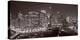 Chicago River Panorama BW-Steve Gadomski-Premier Image Canvas