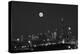 Chicago Skyline & Full Moon In Black & White-Steve Gadomski-Premier Image Canvas