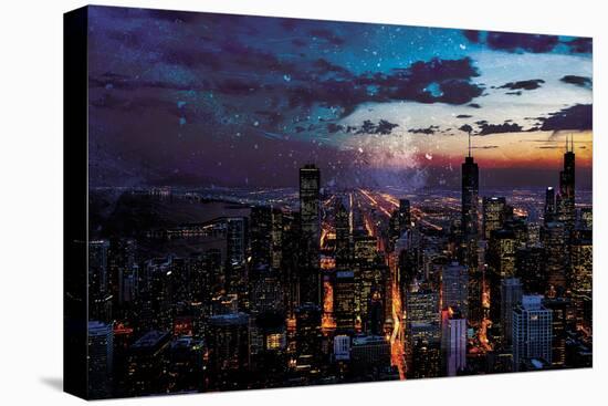 Chicago Skyline-Milli Villa-Stretched Canvas