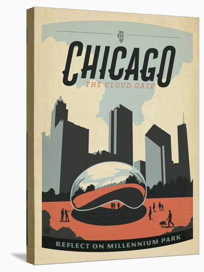 Chicago: The Cloud Gate-Anderson Design Group-Stretched Canvas