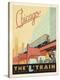 Chicago: The ‘L’ Train-Anderson Design Group-Stretched Canvas
