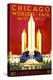 "Chicago World's Fair" Vintage Travel Poster, 1933-Piddix-Stretched Canvas