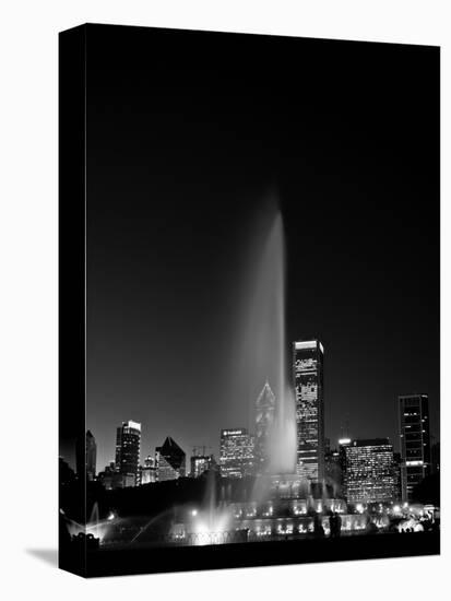 Chicagos Buckingham Fountain, Black & White, Port-Steve Gadomski-Premier Image Canvas