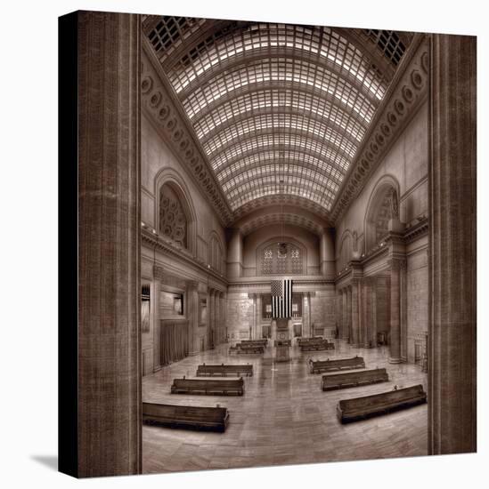 Chicagos Union Station BW-Steve Gadomski-Premier Image Canvas