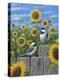 Chickadees and Sunflowers-Robert Wavra-Premier Image Canvas