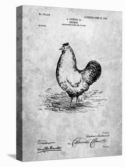 Chicken Patent-Cole Borders-Stretched Canvas