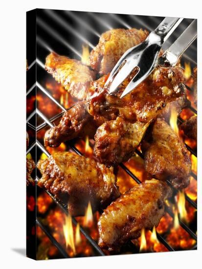 Chicken Wings on Barbecue Rack-Paul Williams-Premier Image Canvas