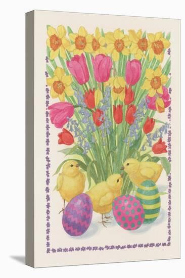 Chicks, Eggs and Flowers, 1995-Linda Benton-Premier Image Canvas