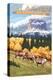 Chief Mountain and Big Horn Sheep - Glacier National Park, Montana-Lantern Press-Stretched Canvas