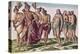 Chief Satouriona and His Wife Go for a Walk, Plate XXXIX from "Brevis Narratio.."-Jacques Le Moyne-Premier Image Canvas