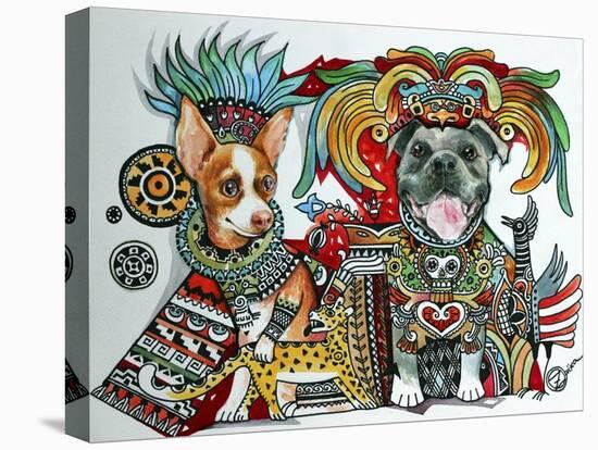 Chihuahua and Pitbull in Mexico-Oxana Zaika-Premier Image Canvas