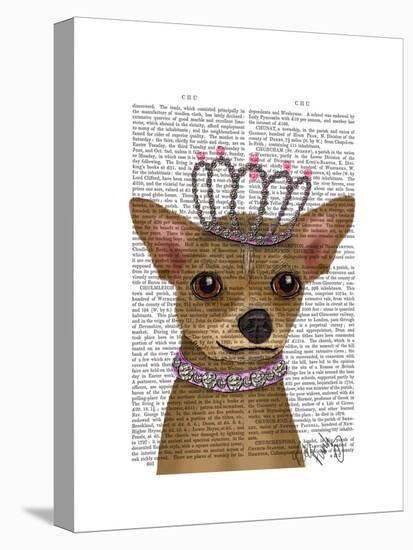 Chihuahua and Tiara-Fab Funky-Stretched Canvas