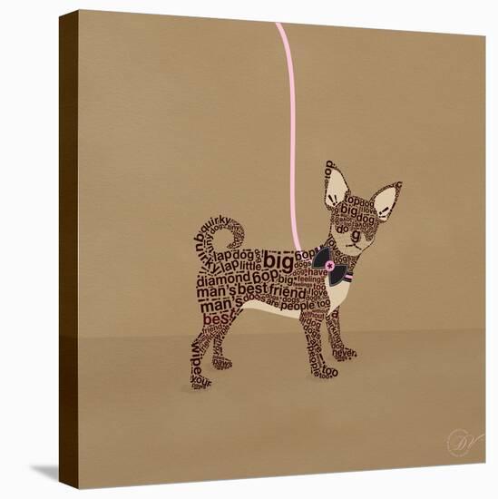 Chihuahua on Beige-Dominique Vari-Stretched Canvas