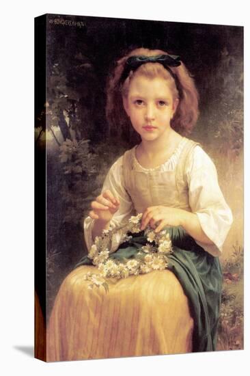 Child Braiding a Crown-William Adolphe Bouguereau-Stretched Canvas