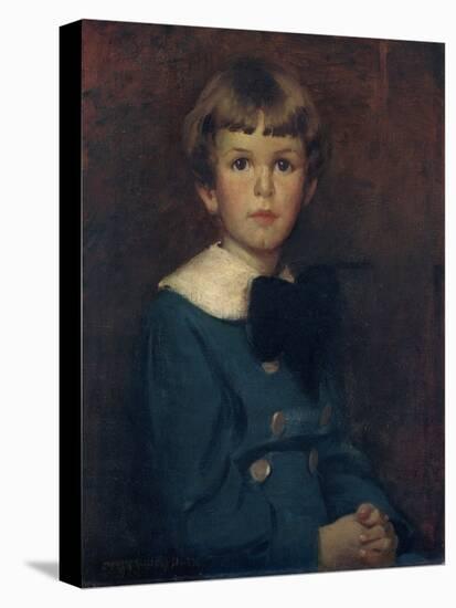 Child in a Blue Suit (Portrait of Henry P. Mcilhenny), 1916 (Oil on Canvas)-Jessie Willcox Smith-Premier Image Canvas