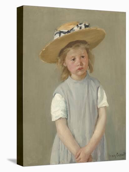 Child in a Straw Hat, by Mary Cassatt, 1886, American painting,-Mary Cassatt-Stretched Canvas