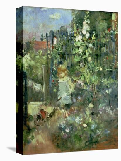 Child in the Hollyhocks, 1881-Berthe Morisot-Premier Image Canvas