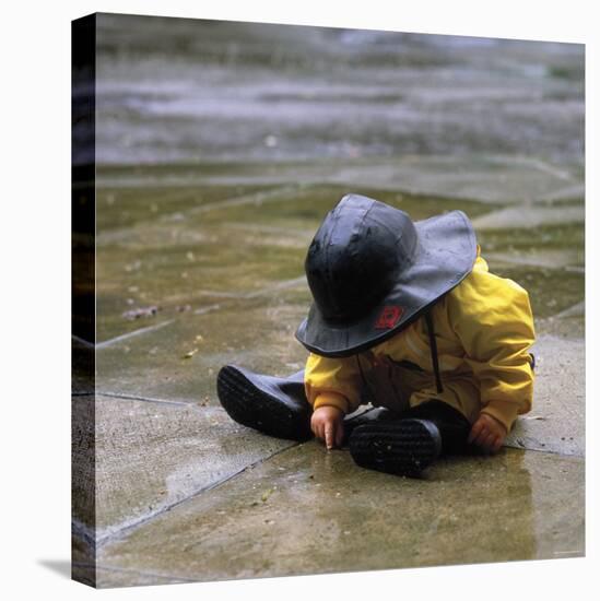 Child in the Rain-Nicole Katano-Stretched Canvas