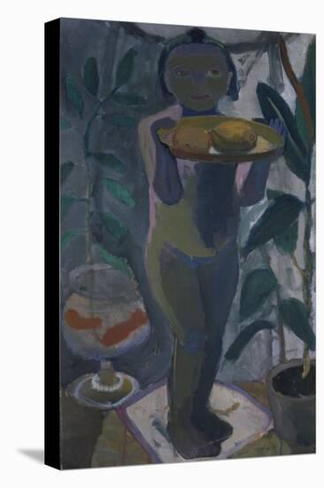 Child with Goldfish Bowl, About 1906/07-Paula Modersohn-Becker-Premier Image Canvas