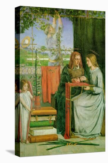 Childhood of the Virgin Mary-Dante Gabriel Rossetti-Stretched Canvas