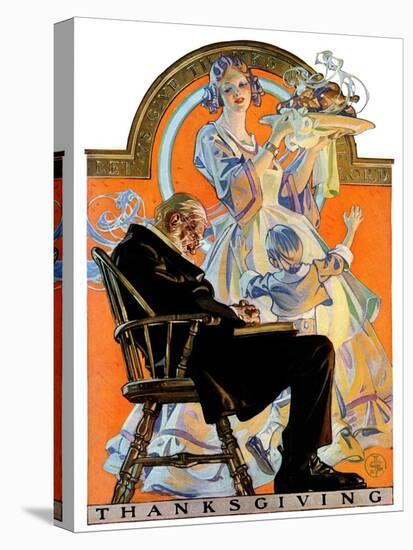 "Childhood Thanksgiving,"November 26, 1927-Joseph Christian Leyendecker-Premier Image Canvas