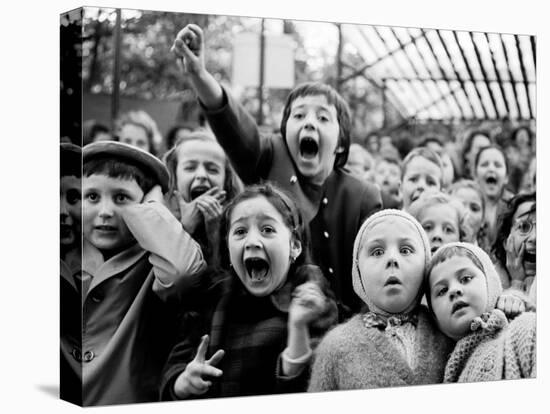 Children at a Puppet Theatre, Paris, 1963-Alfred Eisenstaedt-Premier Image Canvas