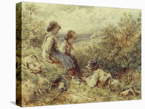 Children Collecting Eggs, 19Th Century-Myles Birket Foster-Premier Image Canvas
