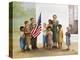 Children Doing Pledge of Allegiance-Dianne Dengel-Premier Image Canvas