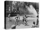Children Escape the Heat of the East Side by Opening a Fire Hydrant, New York City, June 1943-null-Stretched Canvas
