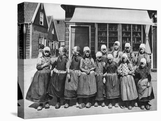 Children in National Costume, Marken, Netherlands, C1934-null-Premier Image Canvas