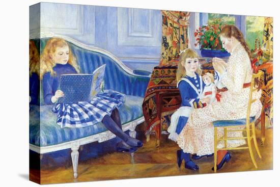 Children in the Afternoon in Wargemont-Pierre-Auguste Renoir-Stretched Canvas
