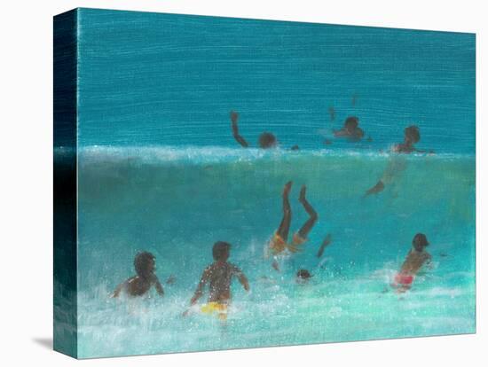 Children in the Surf, 2015-Lincoln Seligman-Premier Image Canvas